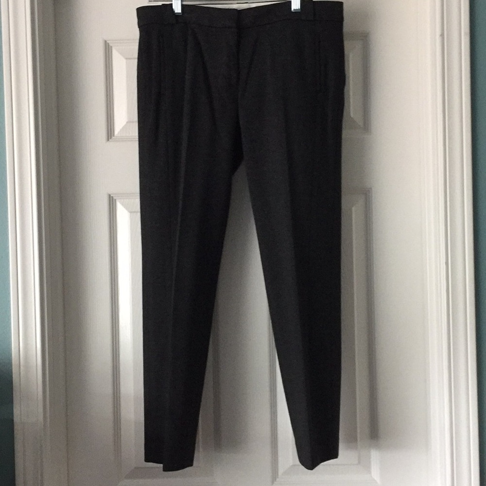 Dark Charcoal Gray Skinny Ankle Trouser Pants